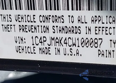 2012 Jeep Liberty Sport from USA, damaged, VIN 1C4PJMAK4CW100087